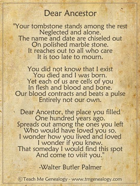 poems tribute to ancestors